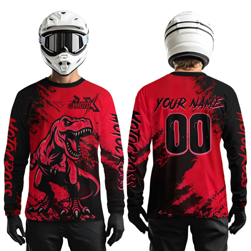 Red Dinosaur Motocross Jersey Dirt Bike Shirts Racing Jersey