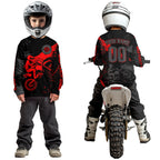 Custom Red Motocross Racing Jersey Personalized Dirt Bike Shirts