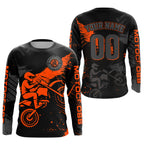 Custom Orange Motocross Racing Jersey Personalized Dirt Bike Shirts