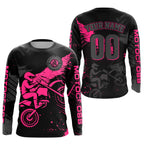 Custom Pink Motocross Racing Jersey Personalized Dirt Bike Shirts