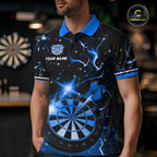 Custom Blue Galaxy Dragon Darts Shirt Darts Team Jerseys Dartboard Shirt