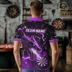 Custom Purple Galaxy Dragon Darts Shirt Darts Team Jerseys Dartboard Shirt