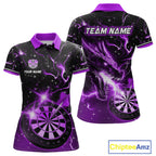 Custom Purple Galaxy Dragon Darts Shirt Darts Team Jerseys Dartboard Shirt