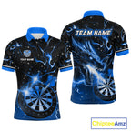 Custom Blue Galaxy Dragon Darts Shirt Darts Team Jerseys Dartboard Shirt