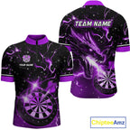 Custom Purple Galaxy Dragon Darts Shirt Darts Team Jerseys Dartboard Shirt