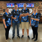Custom Blue Galaxy Dragon Darts Shirt Darts Team Jerseys Dartboard Shirt