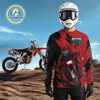 Red Custom Motocross Jersey Dirt Bike Shirts Motorcycle Shirt