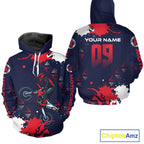 Red and Blue Motocross Hoodie Dirt Bike Pink Blue Racing Hoodie Shirt