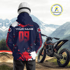 Red and Blue Motocross Hoodie Dirt Bike Pink Blue Racing Hoodie Shirt