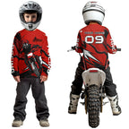 Red Custom Motocross Jersey Dirt Bike Shirts Off road Riding Shirt