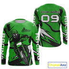 Green Custom Motocross Jersey Dirt Bike Shirts Off road Riding Shirt