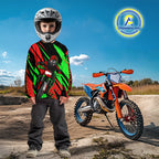 Red and Green Motocross Racing Jersey Custom Dirt Bike Off road Shirt