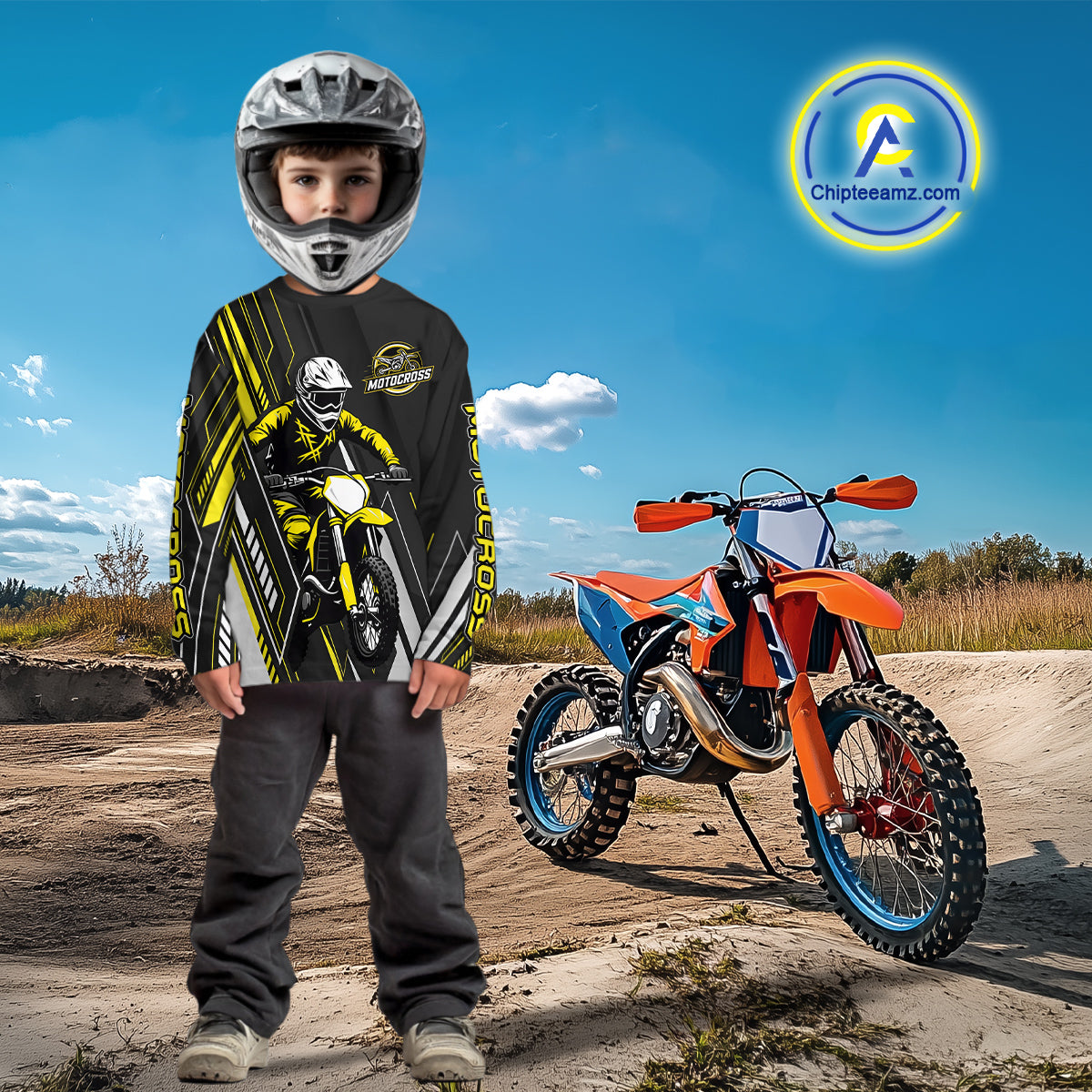 Black and Yellow Motocross Racing Jersey Dirt Bike Off road Shirt