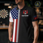 Custom American Flag Eagle Darts Shirt Darts Team Jerseys Dartboard Shirt Dart League