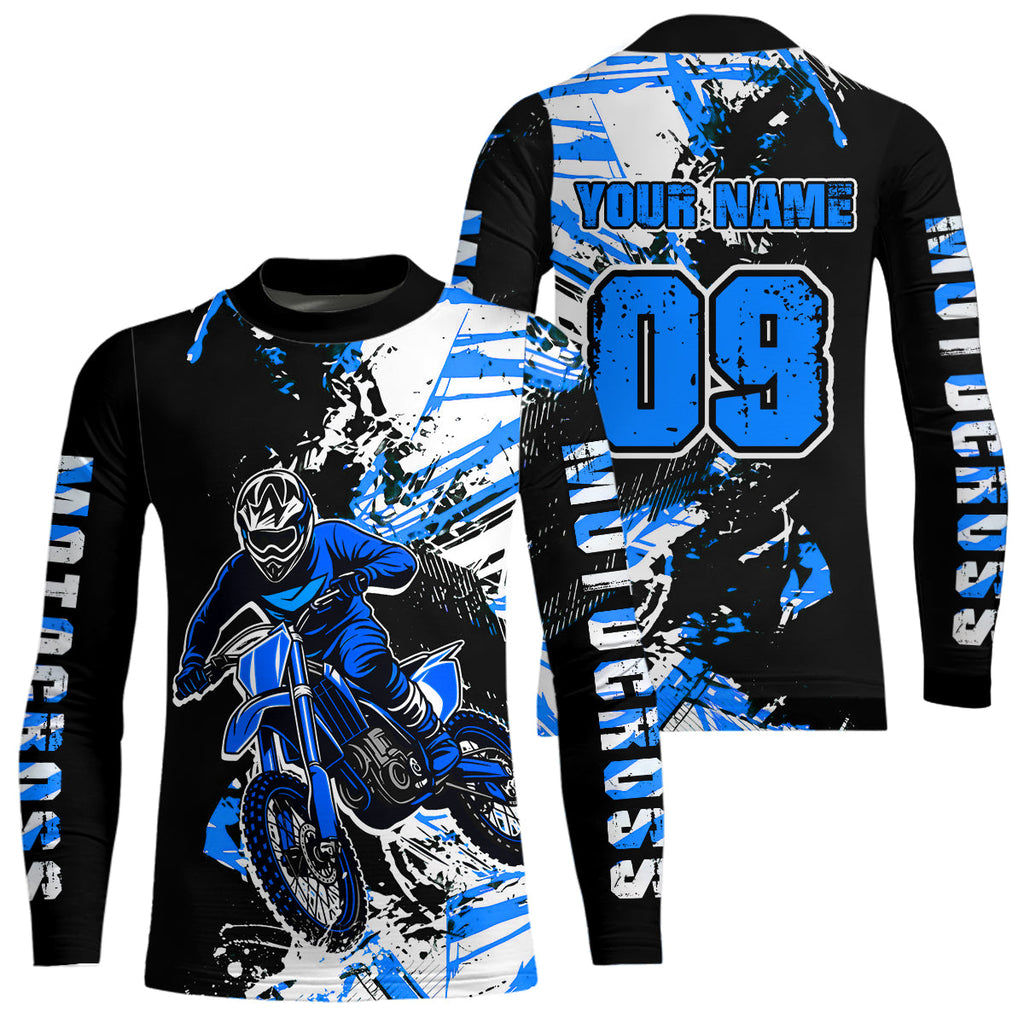 Blue Motocross Jersey Custom Dirt Bike Shirts Motorcycle Shirt