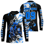 Blue Motocross Jersey Custom Dirt Bike Shirts Motorcycle Shirt