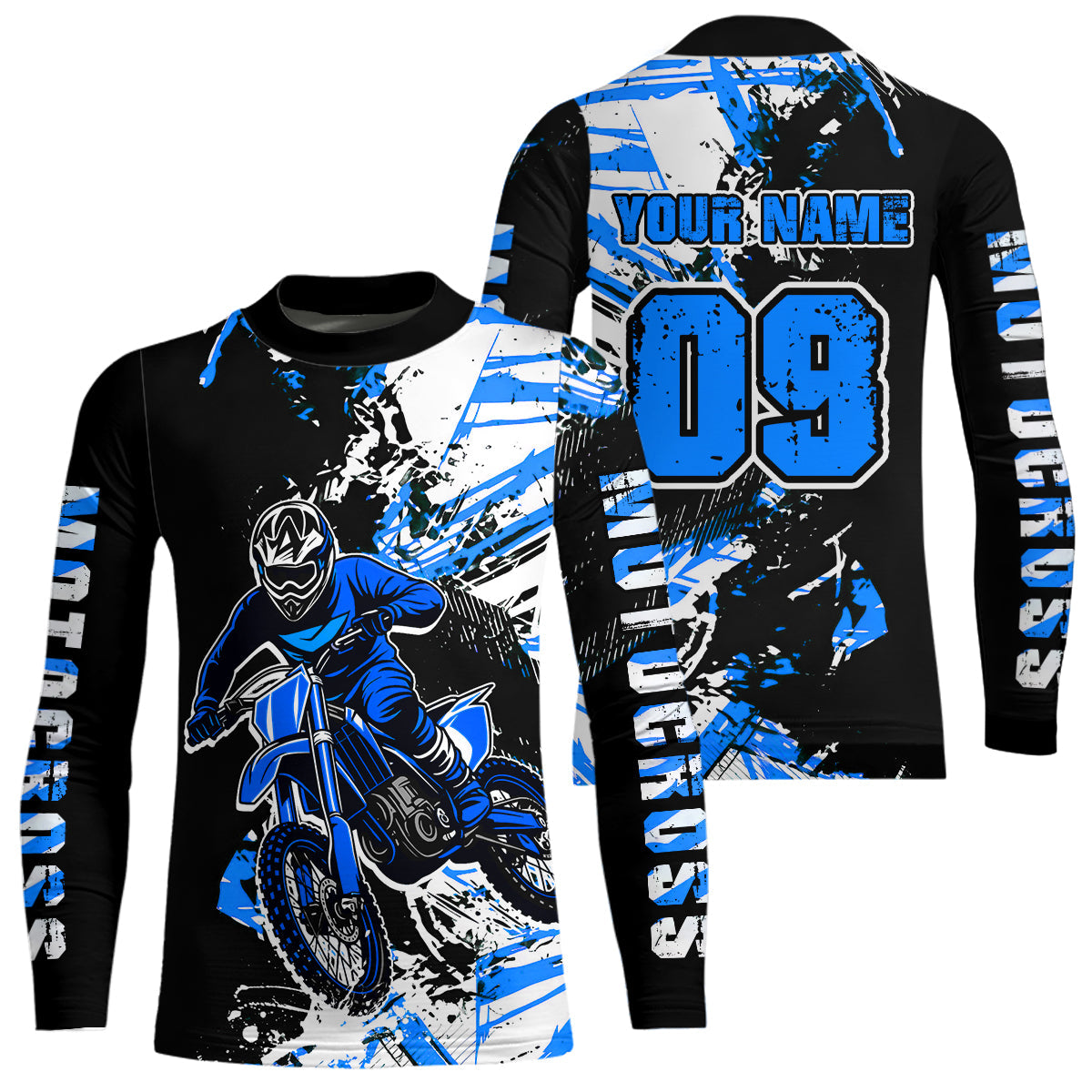 Blue Motocross Jersey Custom Dirt Bike Shirts Motorcycle Shirt