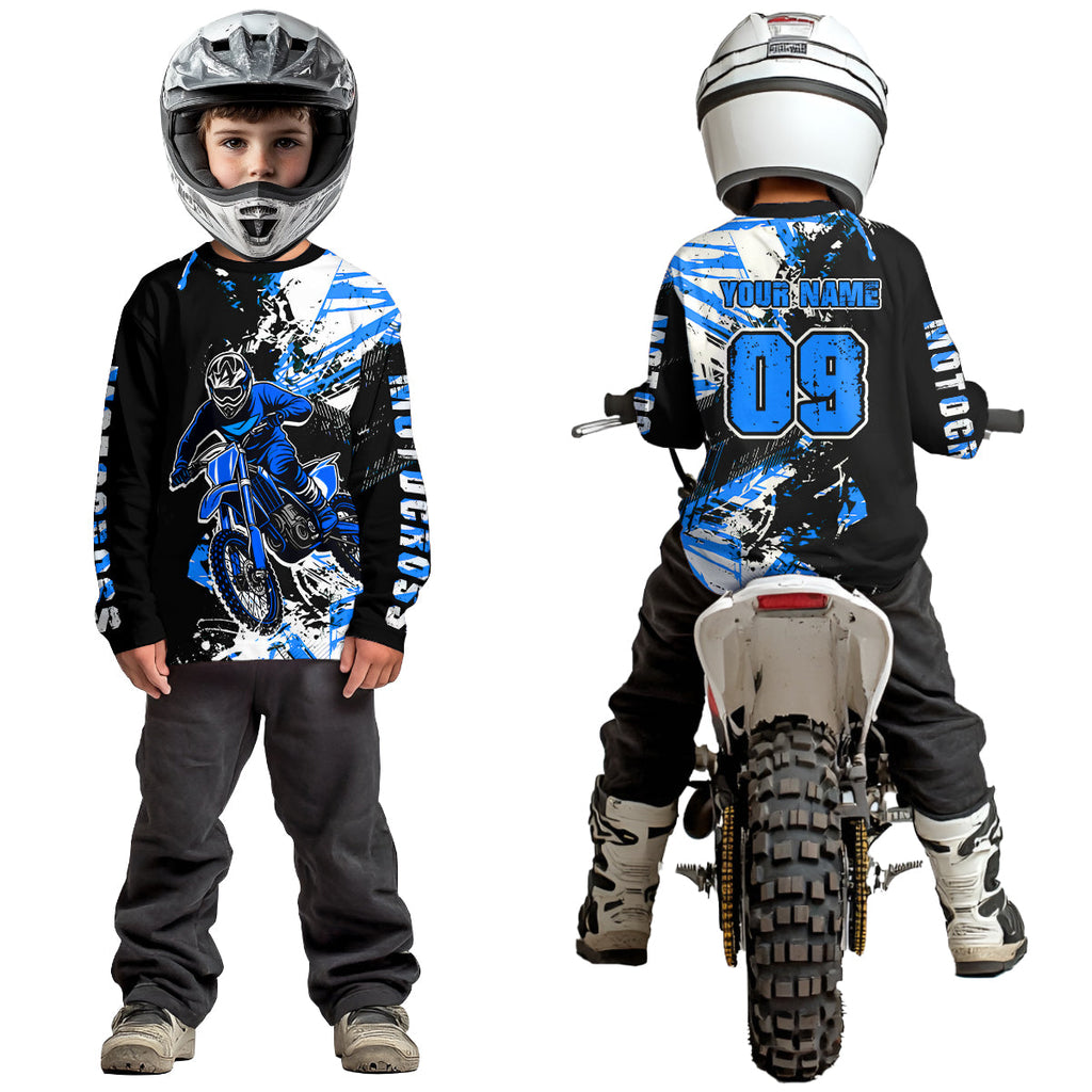 Blue Motocross Jersey Custom Dirt Bike Shirts Motorcycle Shirt