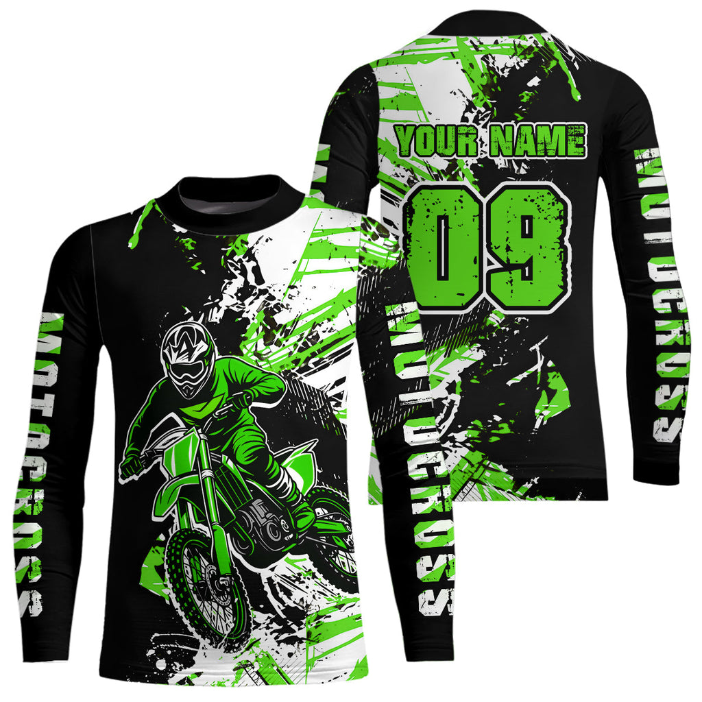 Green Motocross Jersey Custom Dirt Bike Shirts Motorcycle Shirt