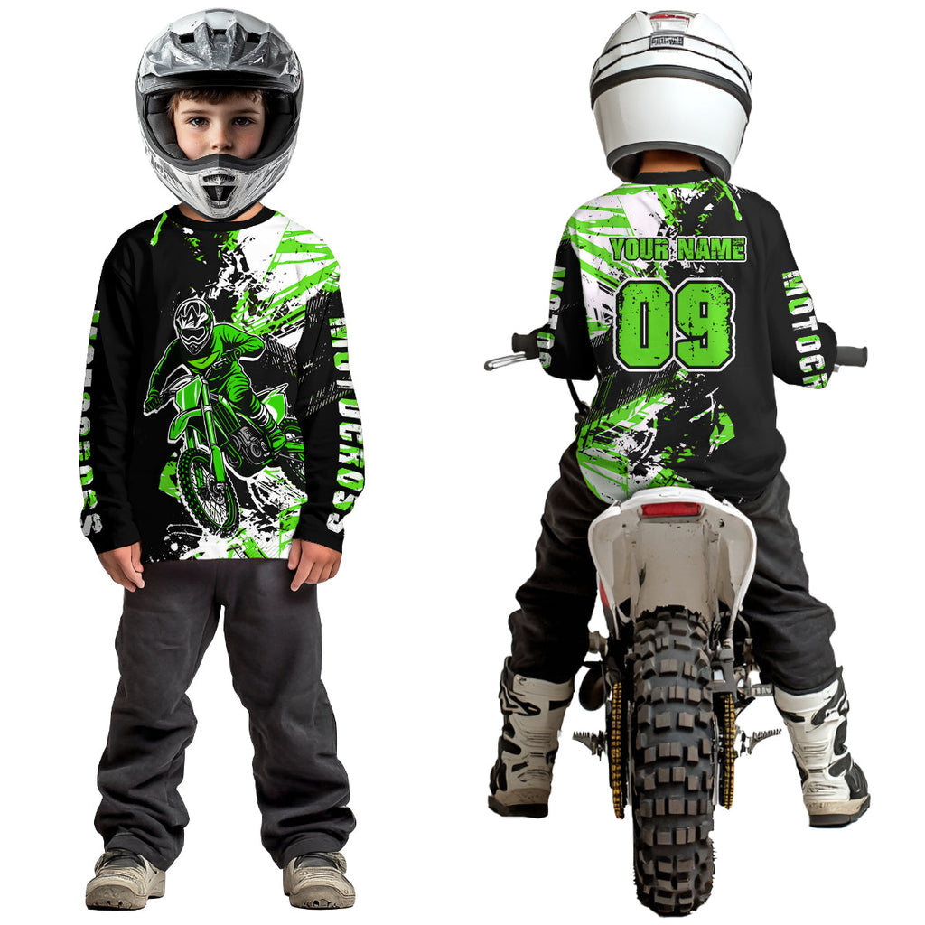 Green Motocross Jersey Custom Dirt Bike Shirts Motorcycle Shirt