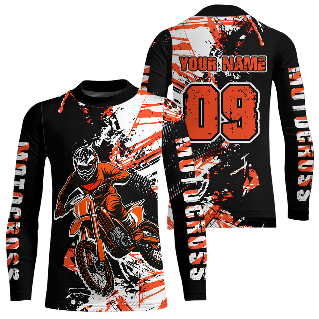 Orange Motocross Jersey Custom Dirt Bike Shirts Motorcycle Shirt