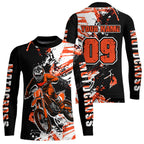 Orange Motocross Jersey Custom Dirt Bike Shirts Motorcycle Shirt