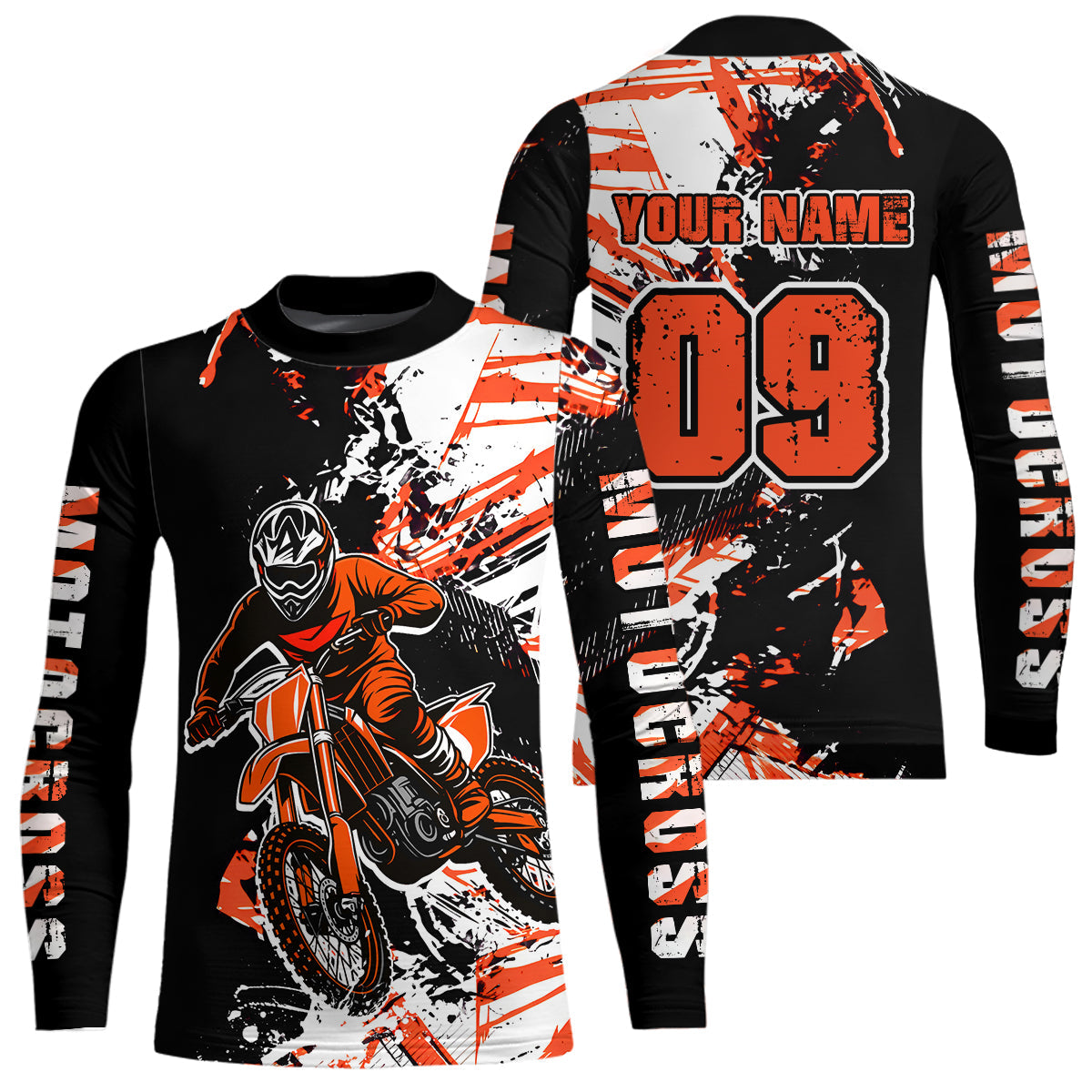 Orange Motocross Jersey Custom Dirt Bike Shirts Motorcycle Shirt