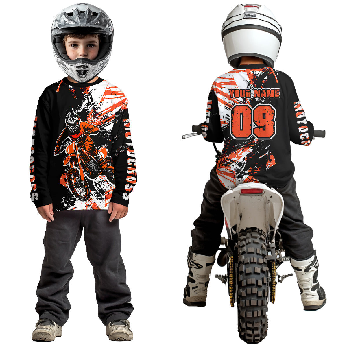 Orange Motocross Jersey Custom Dirt Bike Shirts Motorcycle Shirt