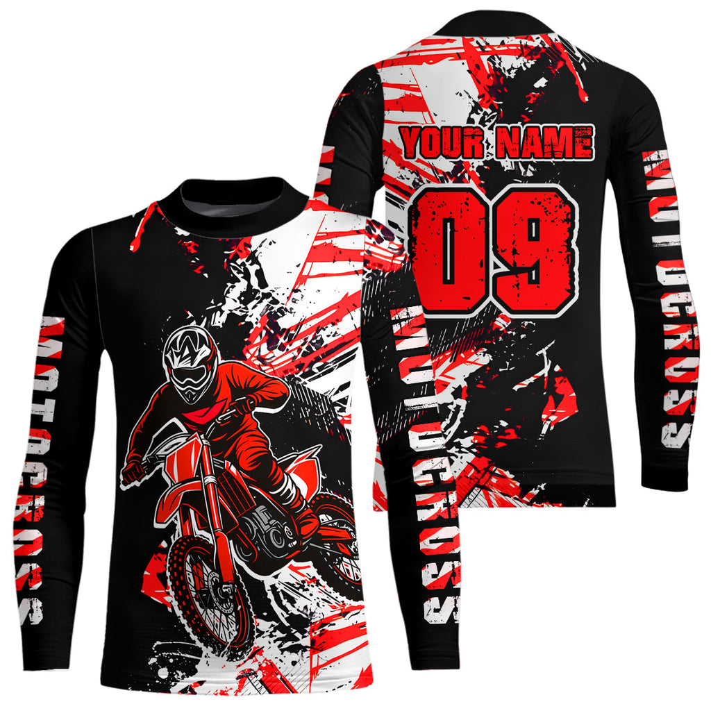 Red Motocross Jersey Custom Dirt Bike Shirts Motorcycle Shirt