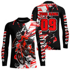 Red Motocross Jersey Custom Dirt Bike Shirts Motorcycle Shirt
