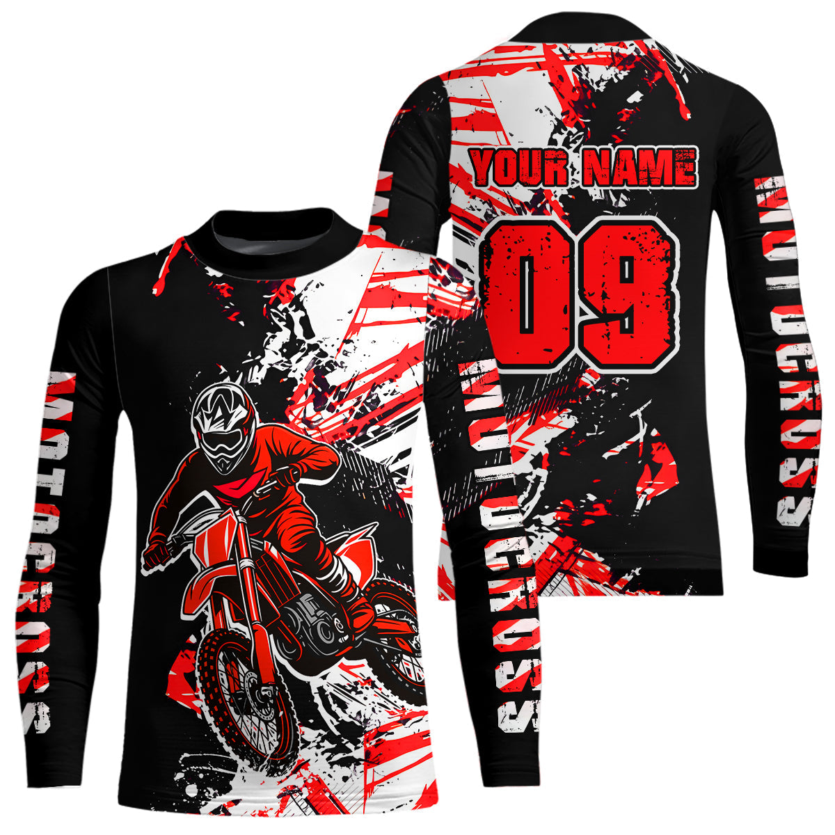 Red Motocross Jersey Custom Dirt Bike Shirts Motorcycle Shirt