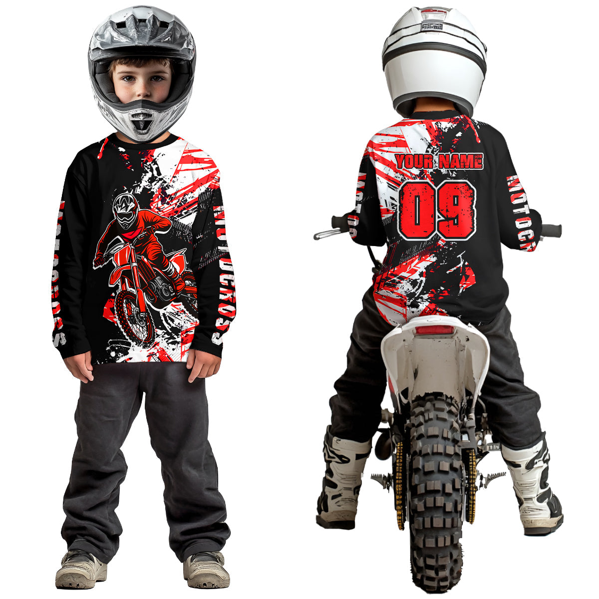 Red Motocross Jersey Custom Dirt Bike Shirts Motorcycle Shirt