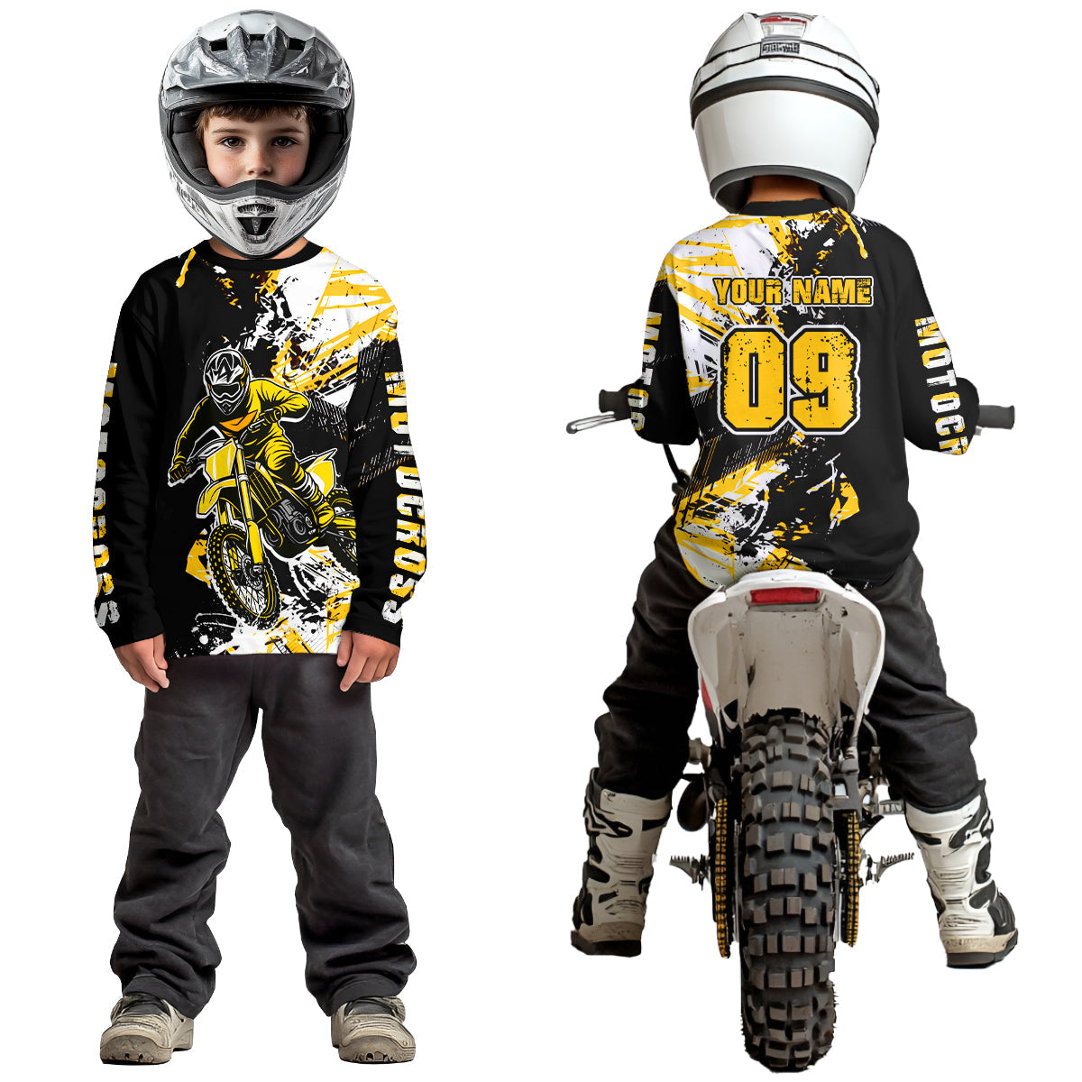 Yellow Motocross Jersey Custom Dirt Bike Shirts Motorcycle Shirt
