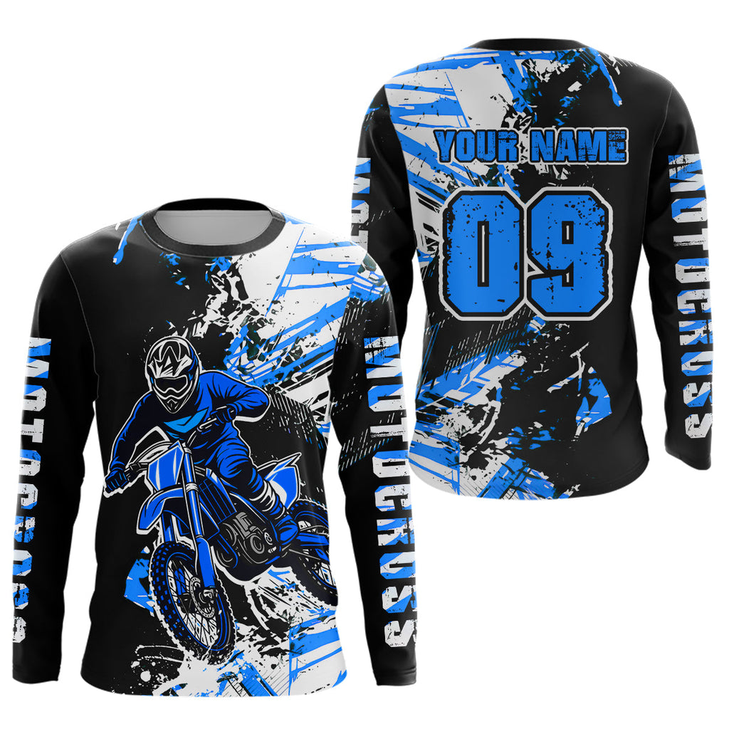 Blue Motocross Jersey Custom Dirt Bike Shirts Motorcycle Shirt