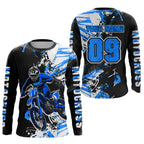 Blue Motocross Jersey Custom Dirt Bike Shirts Motorcycle Shirt