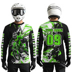 Green Motocross Jersey Custom Dirt Bike Shirts Motorcycle Shirt