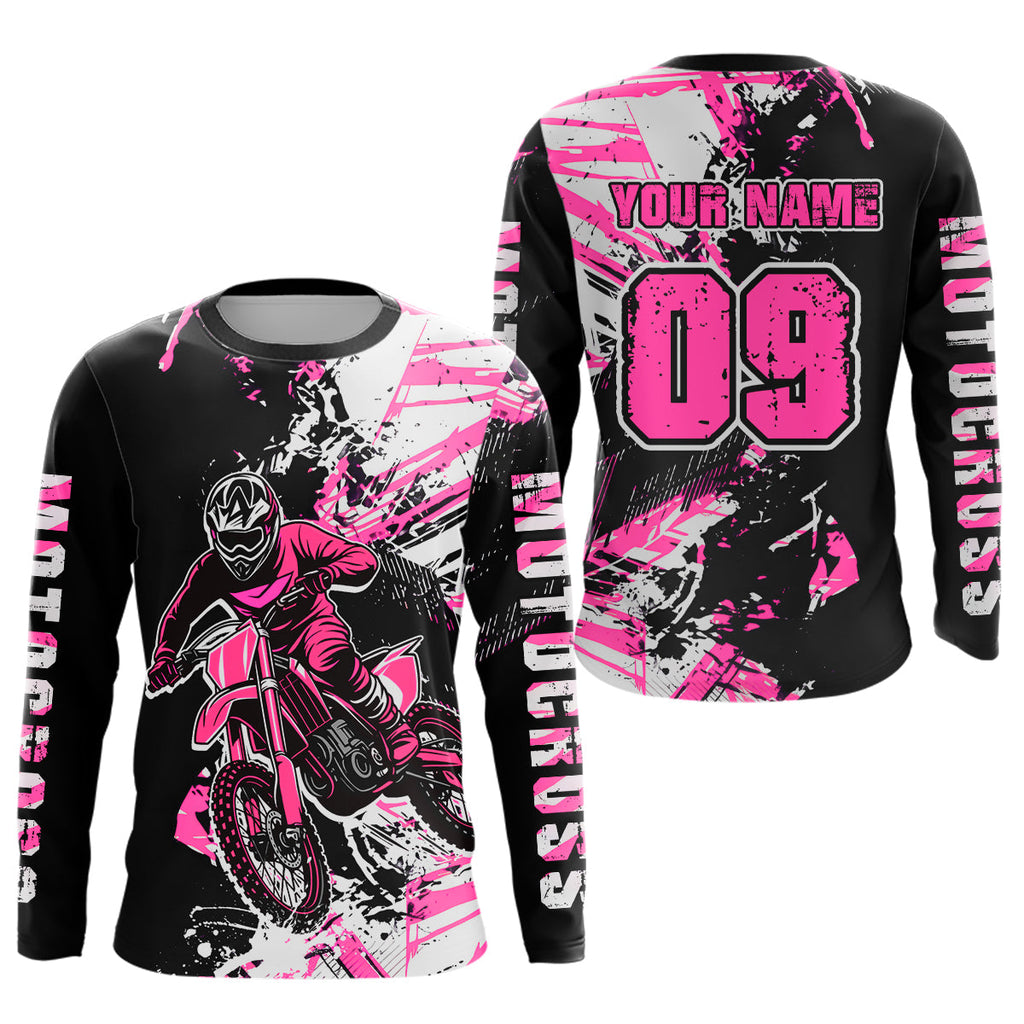 Pink Motocross Jersey Custom Dirt Bike Shirts Motorcycle Shirt