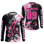 Pink Motocross Jersey Custom Dirt Bike Shirts Motorcycle Shirt