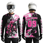 Pink Motocross Jersey Custom Dirt Bike Shirts Motorcycle Shirt