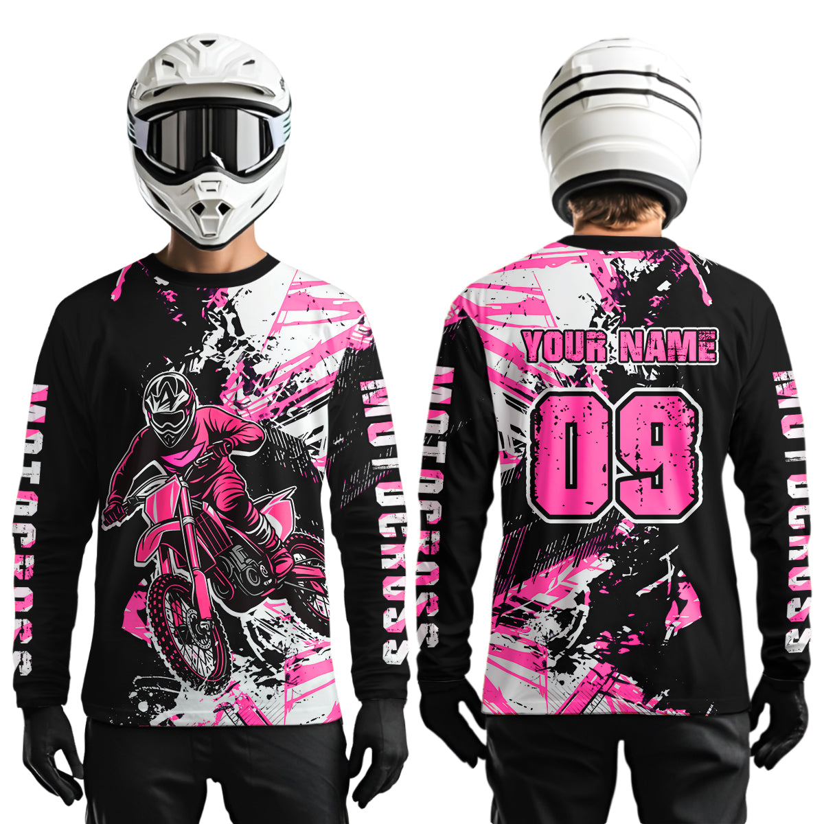 Pink Motocross Jersey Custom Dirt Bike Shirts Motorcycle Shirt