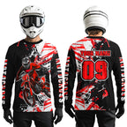 Red Motocross Jersey Custom Dirt Bike Shirts Motorcycle Shirt