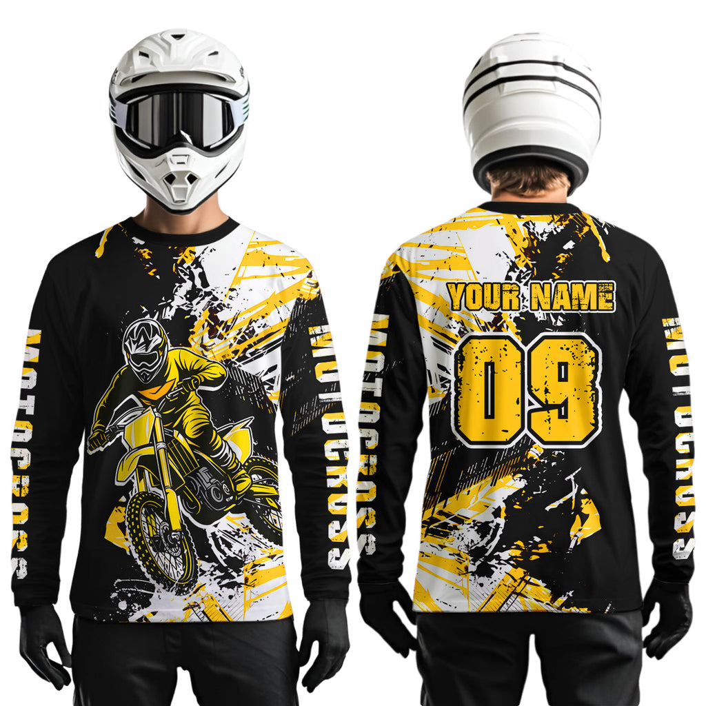 Yellow Motocross Jersey Custom Dirt Bike Shirts Motorcycle Shirt
