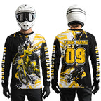 Yellow Motocross Jersey Custom Dirt Bike Shirts Motorcycle Shirt