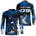 Blue Motocross Jersey Custom Dirt Bike Shirts Motorcycle Shirt