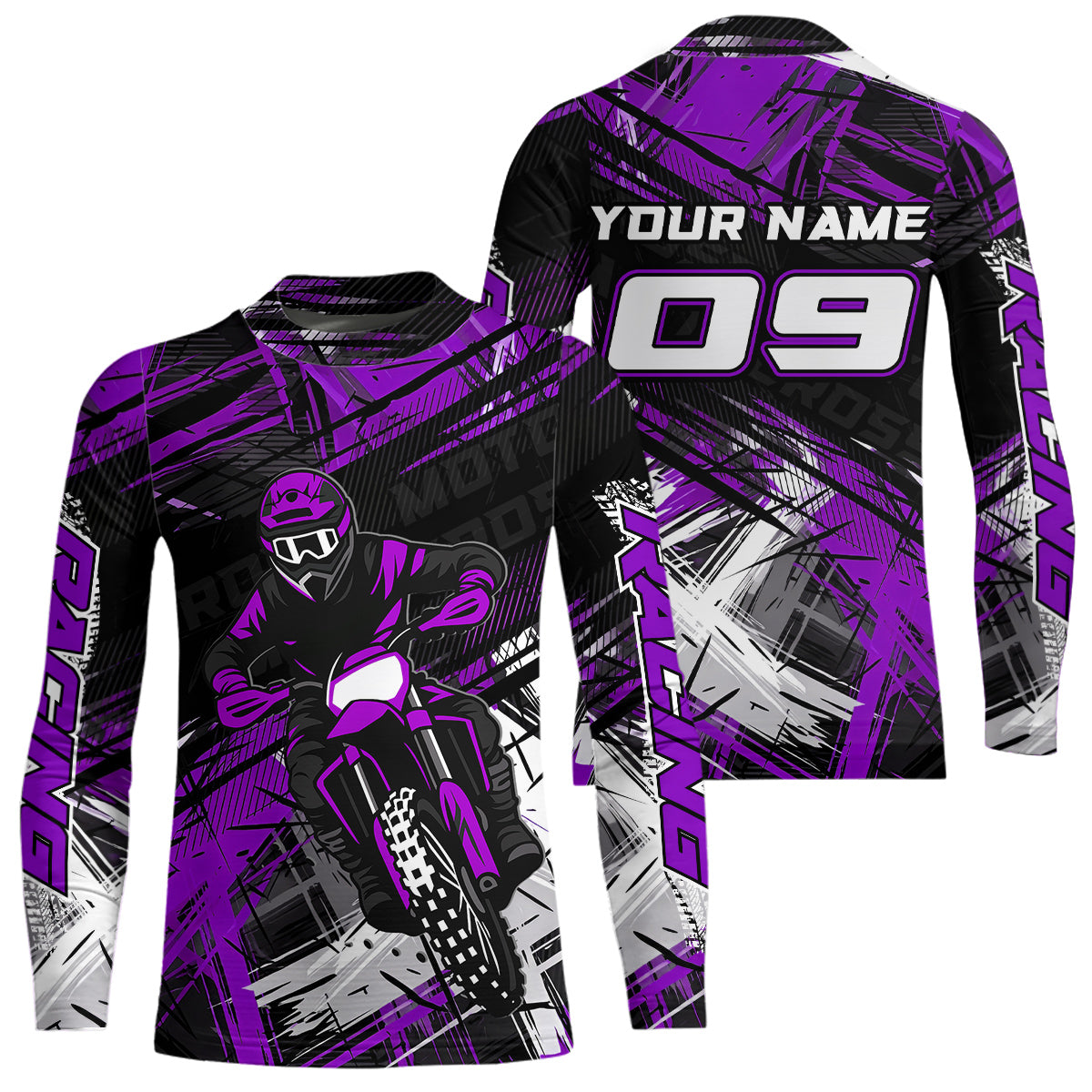Purple Motocross Jersey Custom Dirt Bike Shirts Motorcycle Shirt