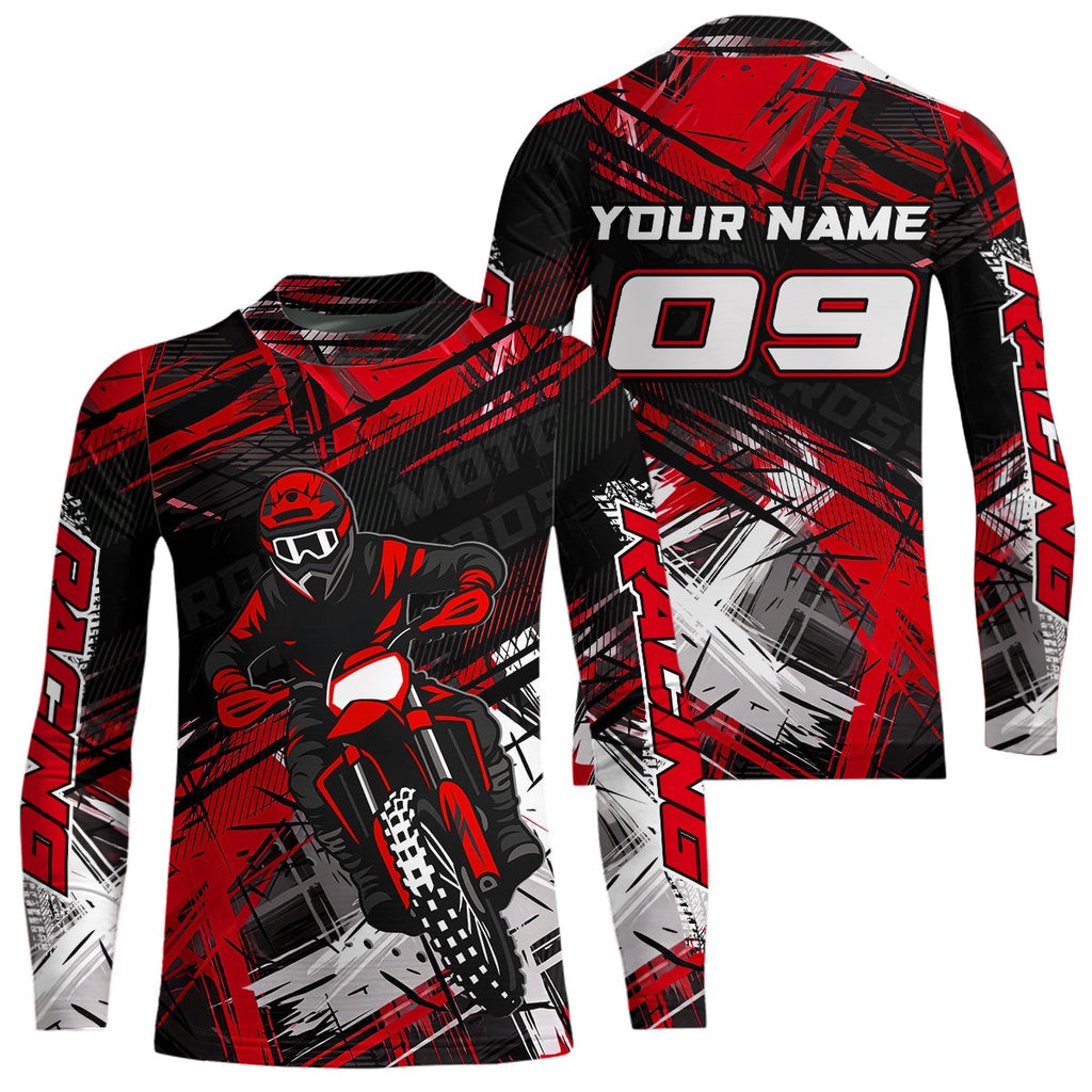 Red Motocross Jersey Custom Dirt Bike Shirts Motorcycle Shirt
