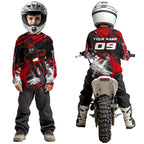 Red Motocross Jersey Custom Dirt Bike Shirts Motorcycle Shirt