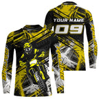 Yellow Motocross Jersey Custom Dirt Bike Shirts Motorcycle Shirt
