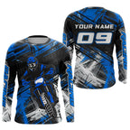 Blue Motocross Jersey Custom Dirt Bike Shirts Motorcycle Shirt