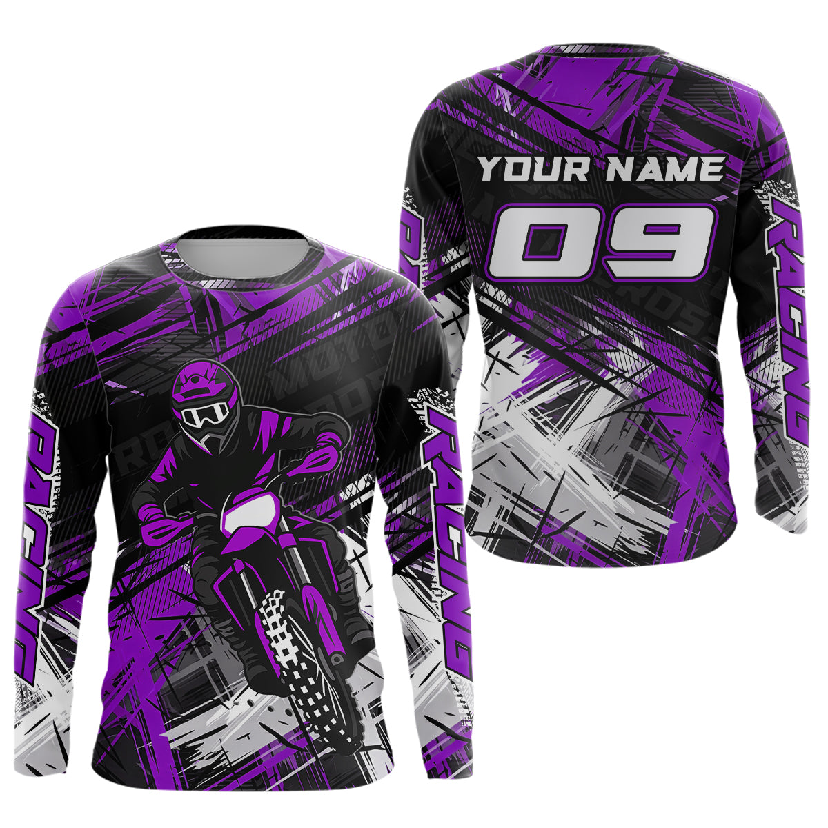 Purple Motocross Jersey Custom Dirt Bike Shirts Motorcycle Shirt